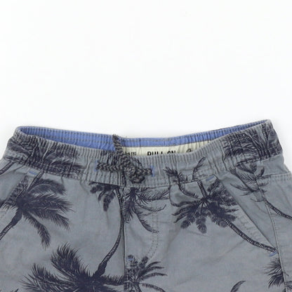 deniem co Girls Grey Geometric  Cargo Shorts Size 3-4 Years