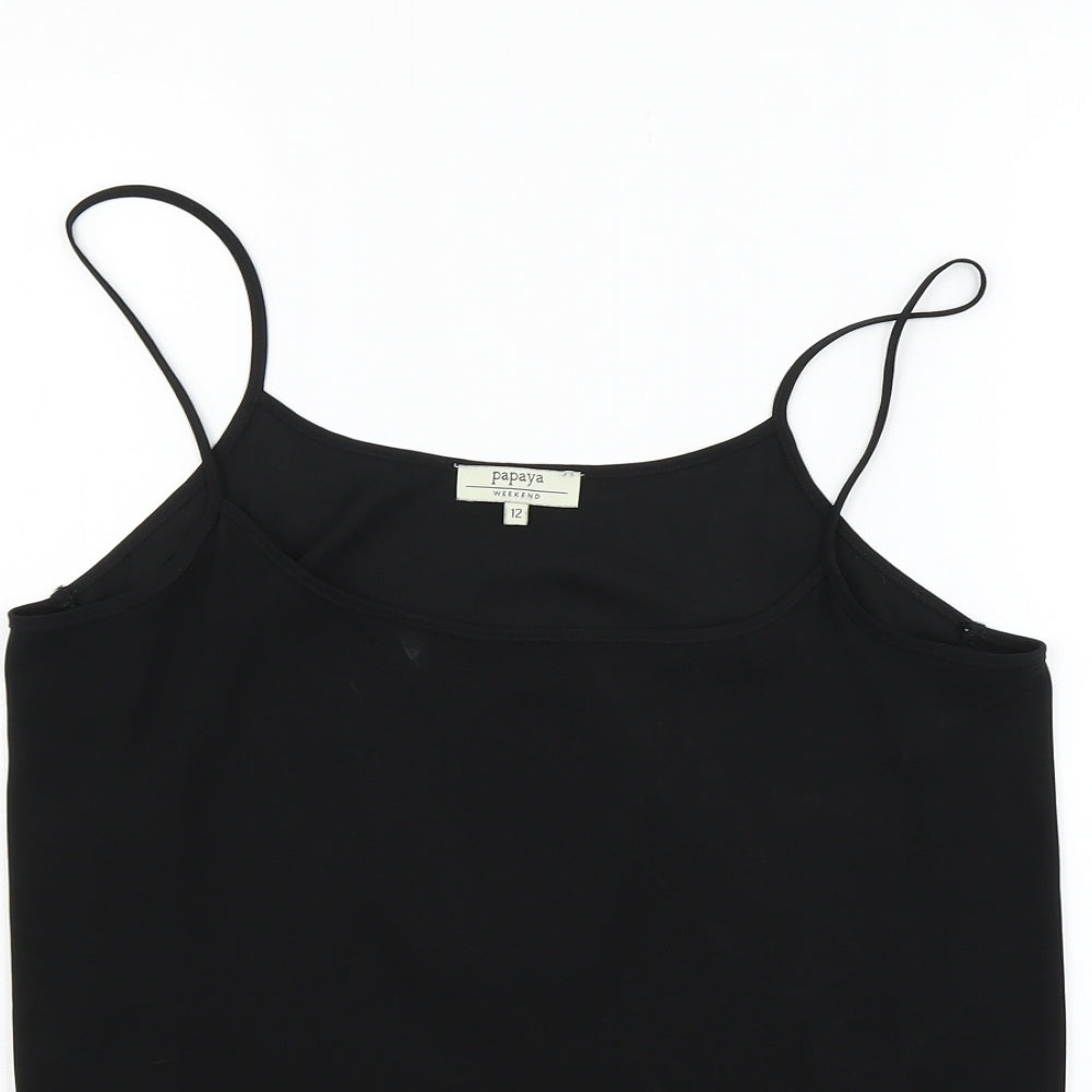 Papaya Womens Black   Basic Blouse Size 12