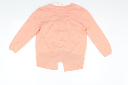 TU Womens Beige Geometric  Cardigan Jumper Size 14