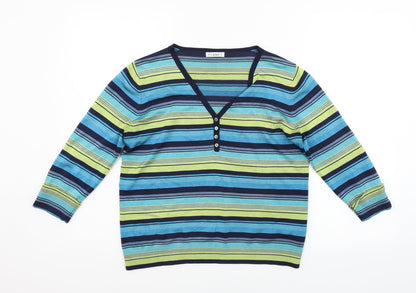 Womens UK Size M PLANET Blue Pullover Jumper