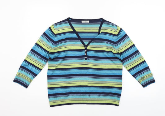 Womens UK Size M PLANET Blue Pullover Jumper