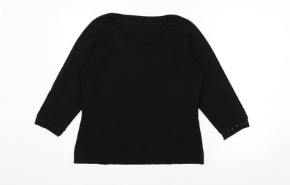 Womens UK Size 18 Preworn Black Pullover Jumper