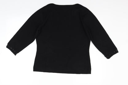Womens UK Size 18 Preworn Black Pullover Jumper