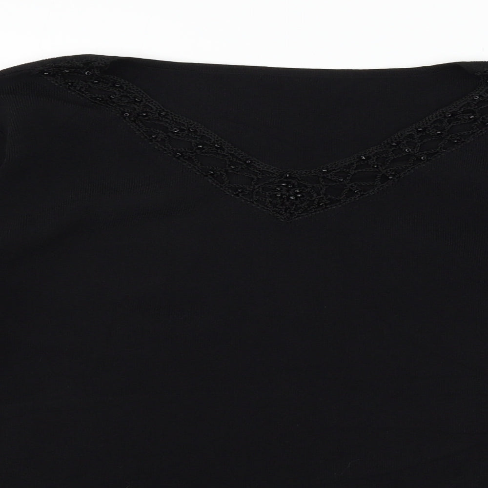 Womens UK Size 18 Preworn Black Pullover Jumper