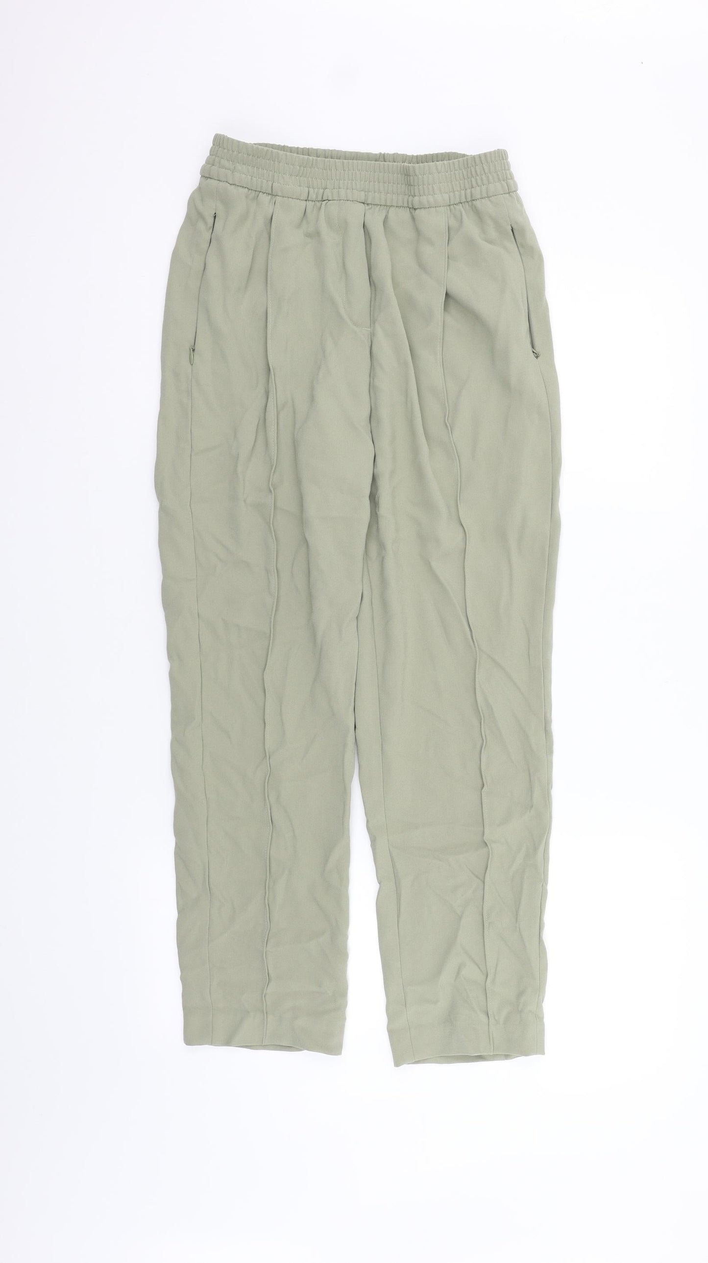 Womens UK Size 8 Marks and Spencer Regular Fit  Green Trousers
