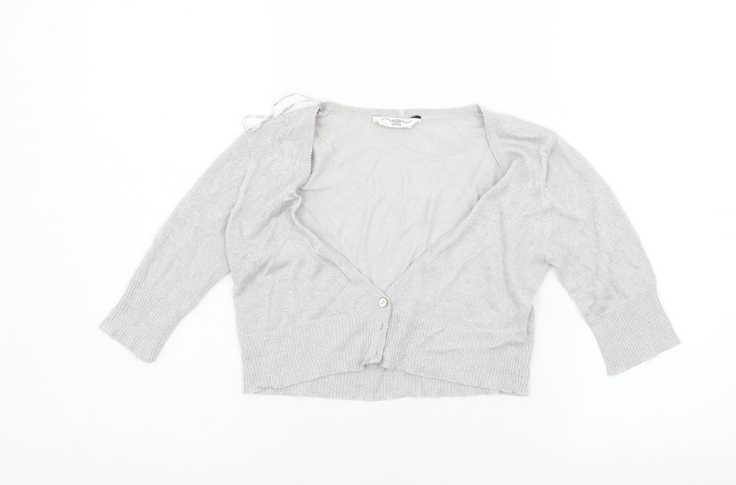 Womens UK Size L New Look Grey Cardigan Jumper