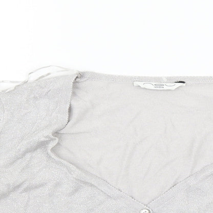 Womens UK Size L New Look Grey Cardigan Jumper