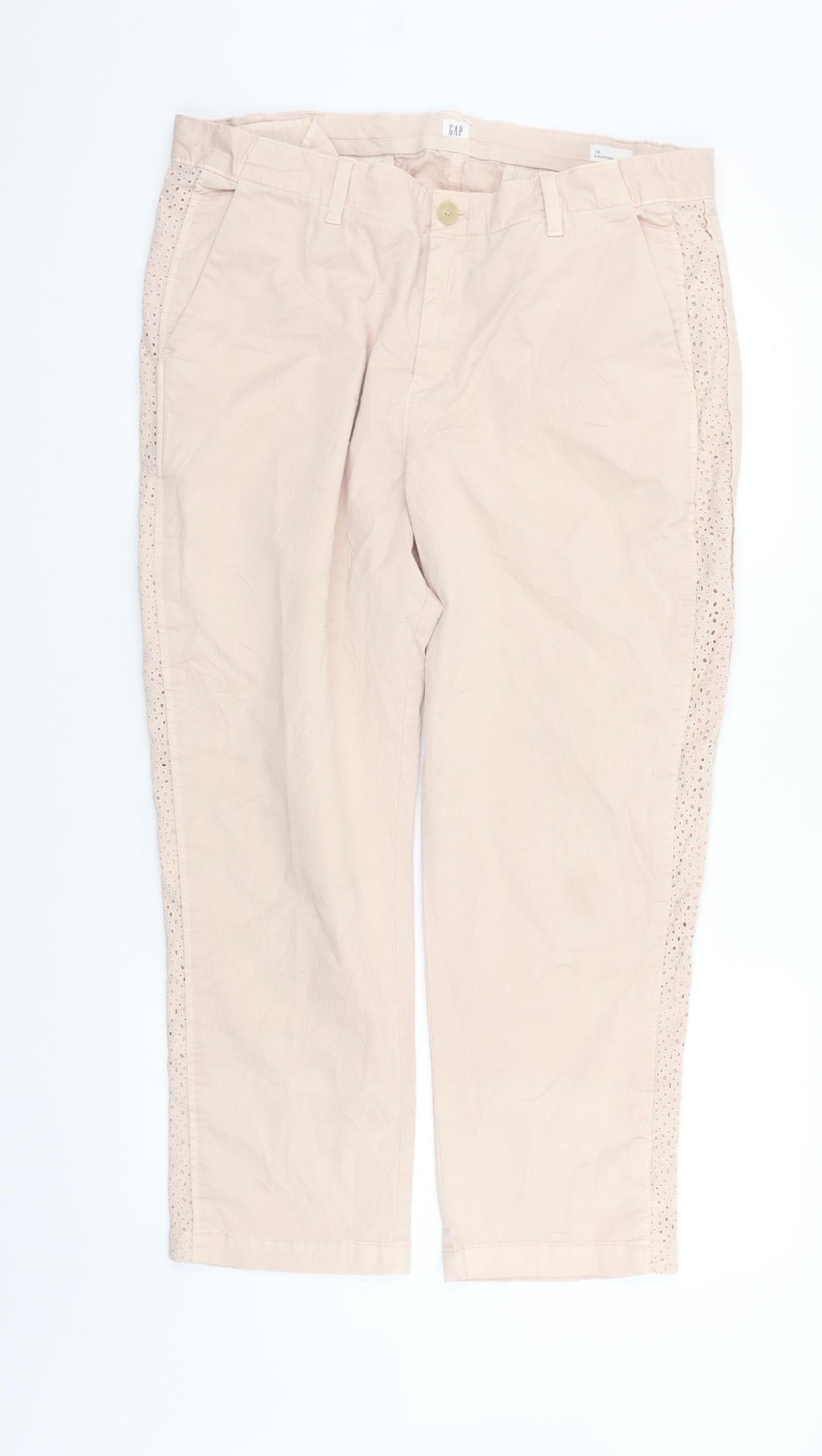 Womens UK Size 16 Gap Regular Fit  Beige Trousers