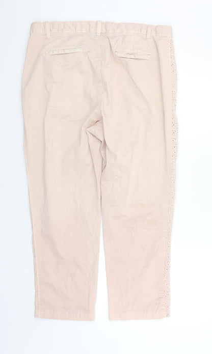 Womens UK Size 16 Gap Regular Fit  Beige Trousers