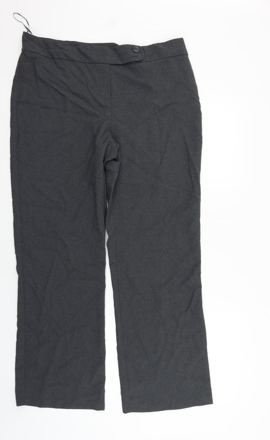 George Womens Grey   Trousers  Size 16 L29 in