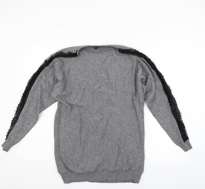 Womens UK Size 10 Dorothy Perkins Grey Pullover Jumper