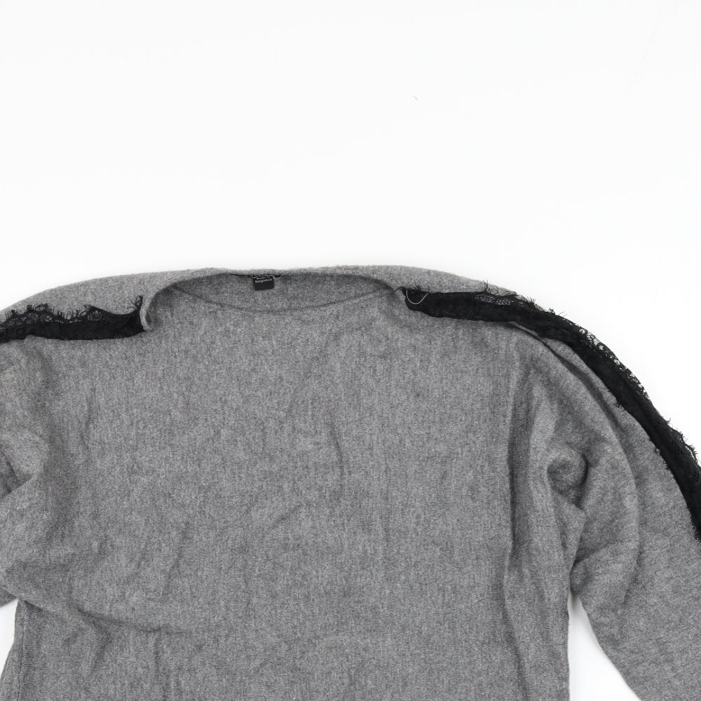 Womens UK Size 10 Dorothy Perkins Grey Pullover Jumper