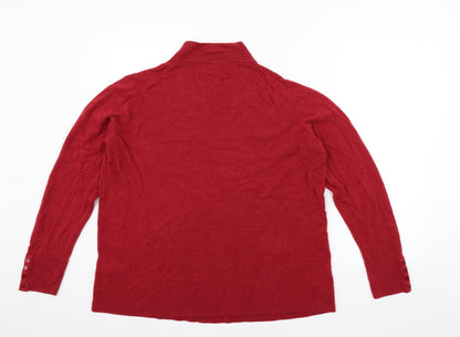 Womens UK Size 20 Marks and Spencer Red Pullover Jumper