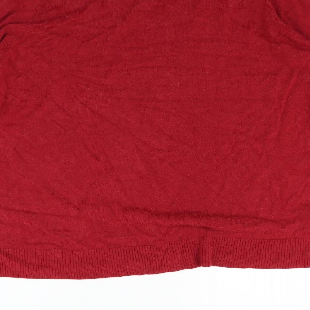 Womens UK Size 20 Marks and Spencer Red Pullover Jumper
