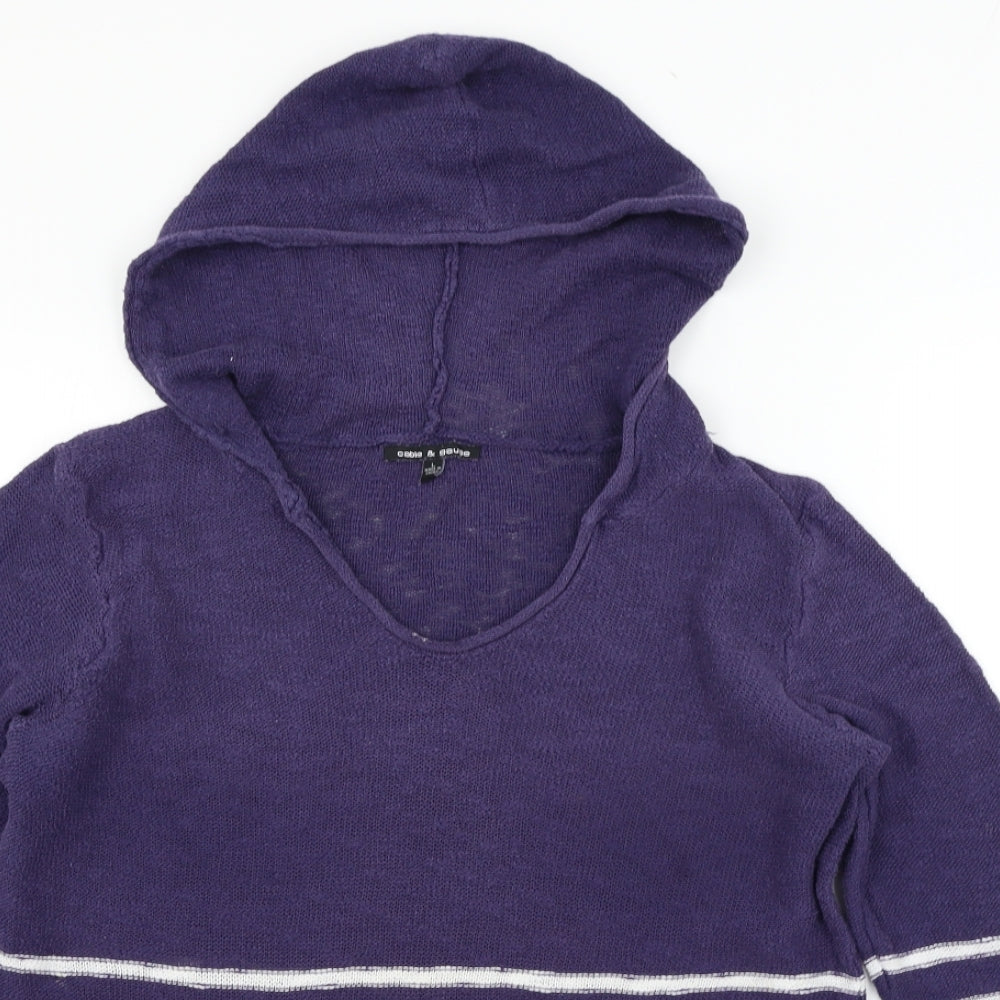Womens UK Size L Cable & Gauge Blue Pullover Jumper