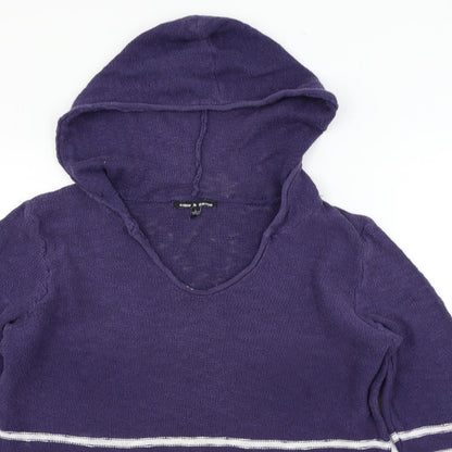 Womens UK Size L Cable & Gauge Blue Pullover Jumper