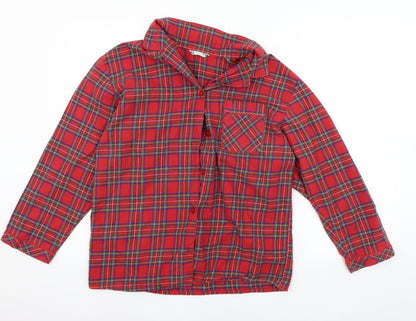 ST MICHAEL Mens Red Check   Button-Up Size 14