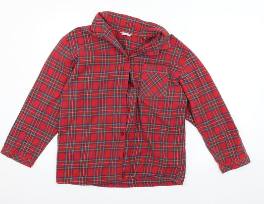 ST MICHAEL Mens Red Check   Button-Up Size 14