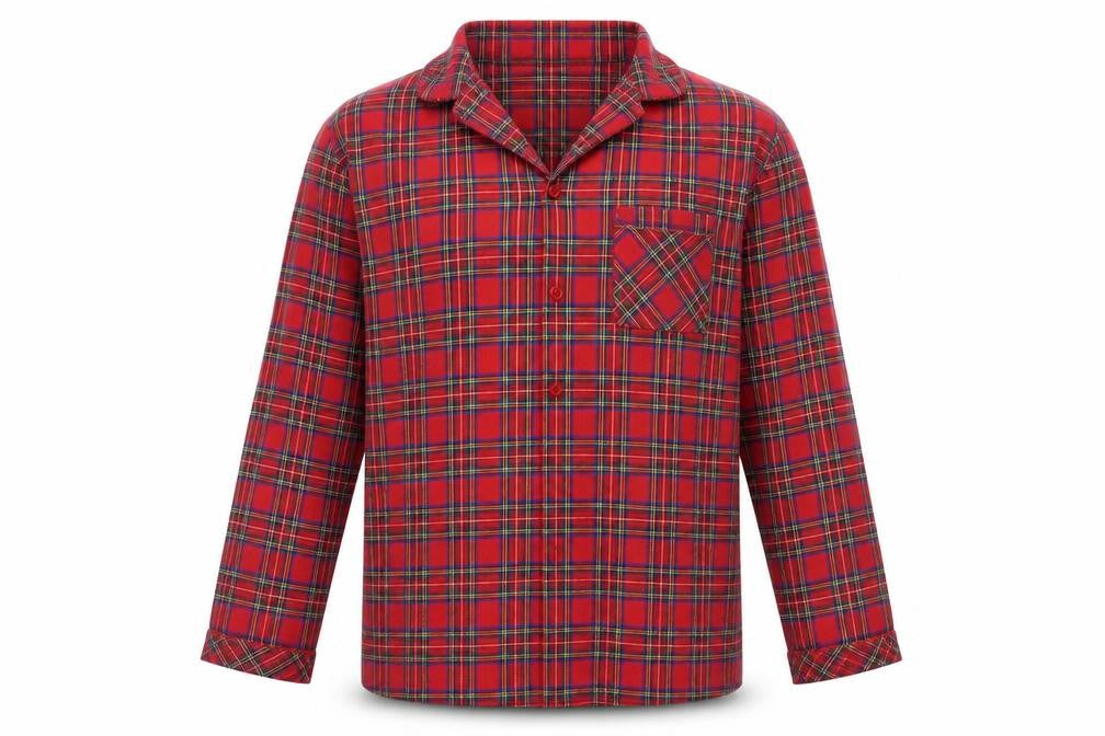 Mens UK Size 14 ST MICHAEL Red  Button-Up Long Sleeve Casual Shirt