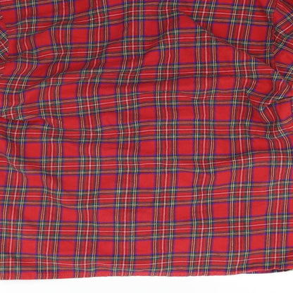 ST MICHAEL Mens Red Check   Button-Up Size 14