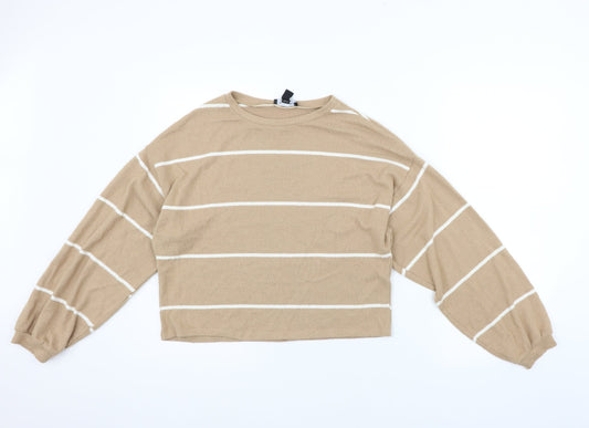 Womens UK Size S New Look Beige Pullover Jumper