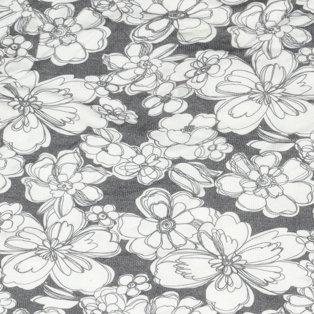 George Womens White Floral  Cardigan Jumper Size 8