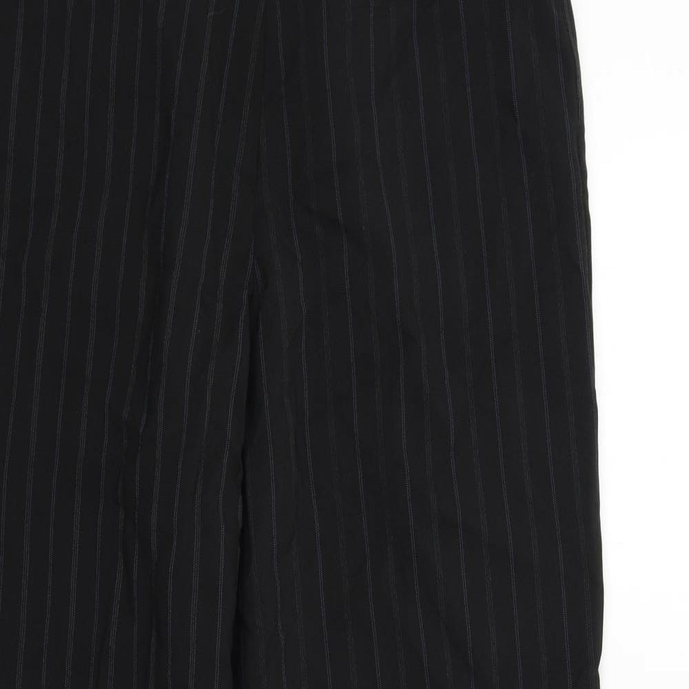 Amartanto Womens Black Striped  Trousers  Size 14 L27 in