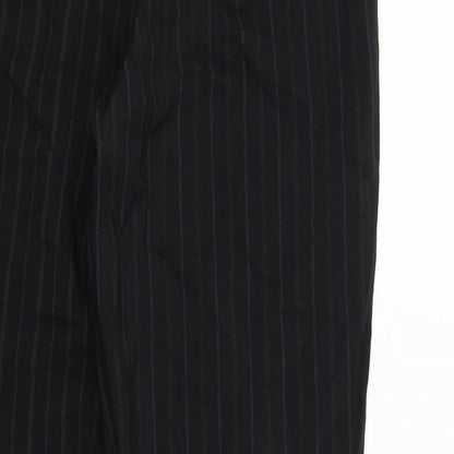 Amartanto Womens Black Striped  Trousers  Size 14 L27 in