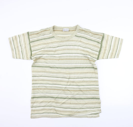 BHS Womens Yellow Striped  Pullover Jumper Size 14