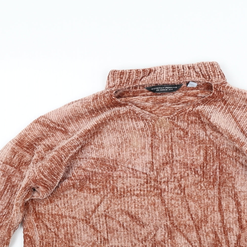 Dorothy Perkins Womens Orange   Pullover Jumper Size 10