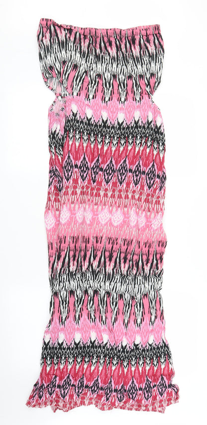 Select Womens Pink Geometric  Maxi  Size L