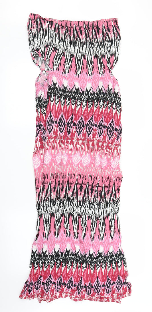 Select Womens Pink Geometric  Maxi  Size L