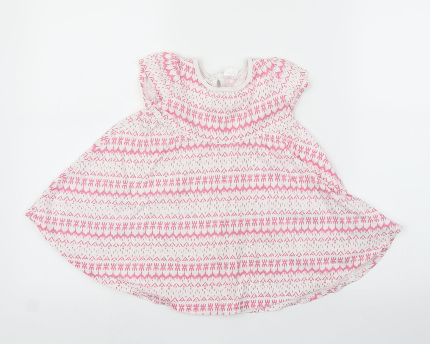 F&F Girls Pink Geometric  A-Line  Size 18-24 Months