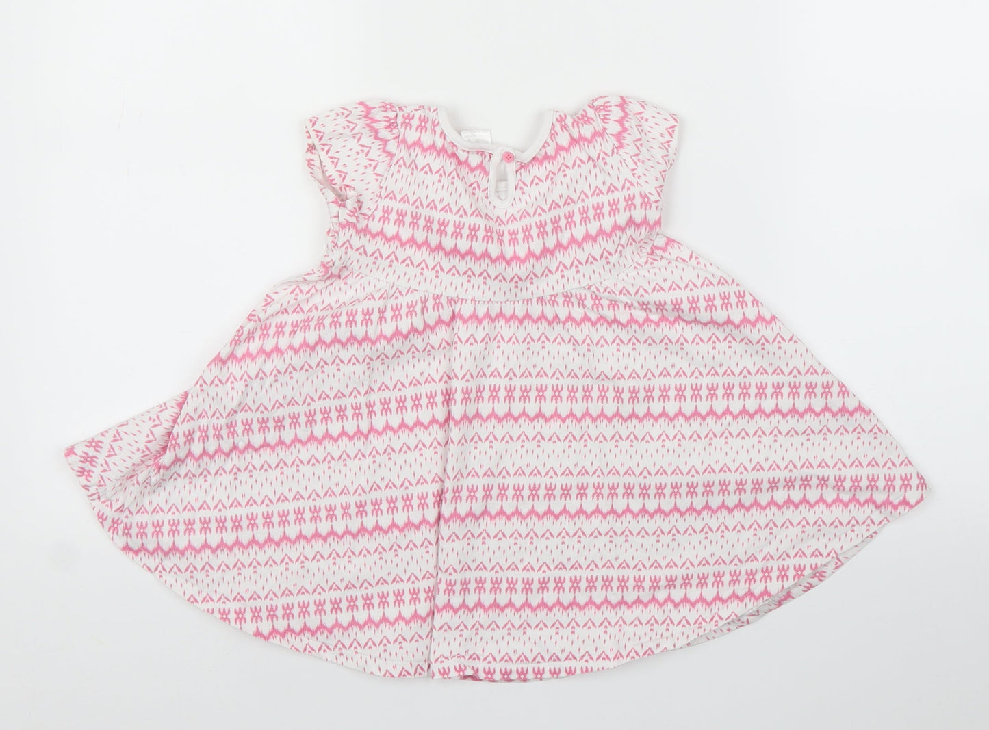 F&F Girls Pink Geometric  A-Line  Size 18-24 Months