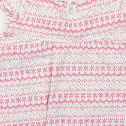 F&F Girls Pink Geometric  A-Line  Size 18-24 Months