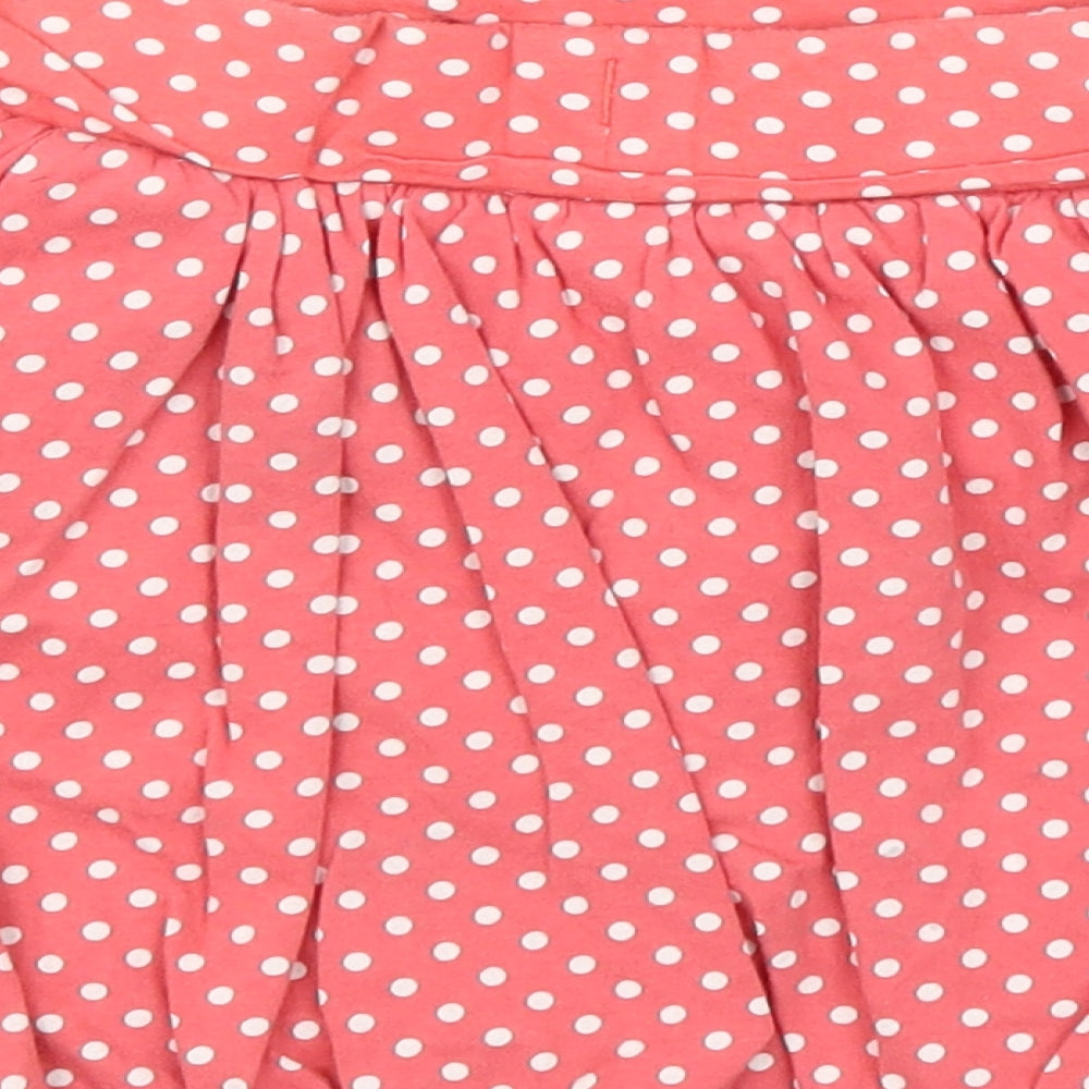 M&S Girls Pink Polka Dot  Pleated Skirt Size 5-6 Years