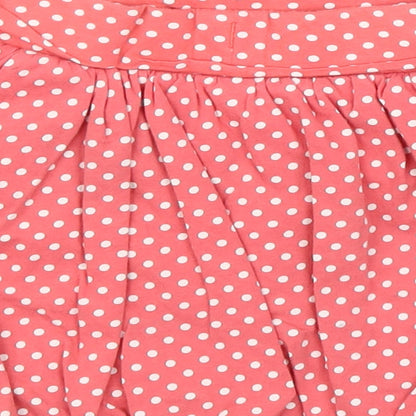 M&S Girls Pink Polka Dot  Pleated Skirt Size 5-6 Years