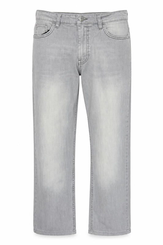Preworn Womens Grey  Denim Straight Jeans Size 26 in L25 in