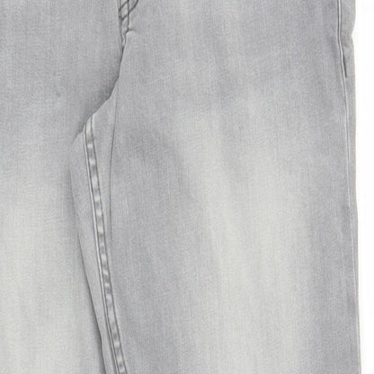 Mens UK Size 26 in Preworn Regular Fit Straight Grey Jeans
