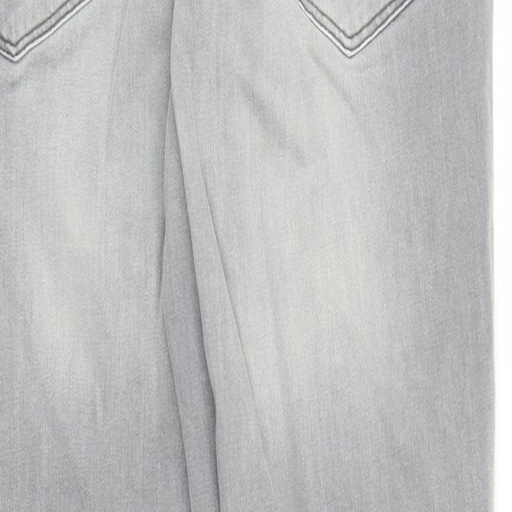 Mens UK Size 26 in Preworn Regular Fit Straight Grey Jeans