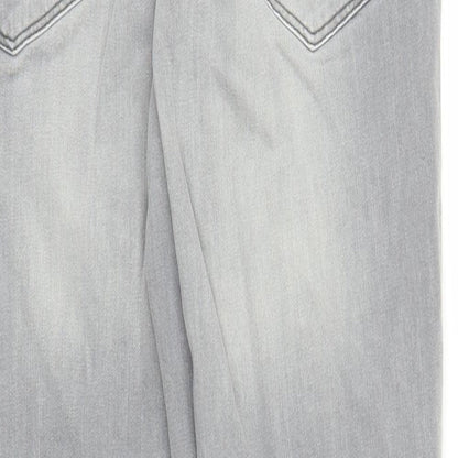 Mens UK Size 26 in Preworn Regular Fit Straight Grey Jeans