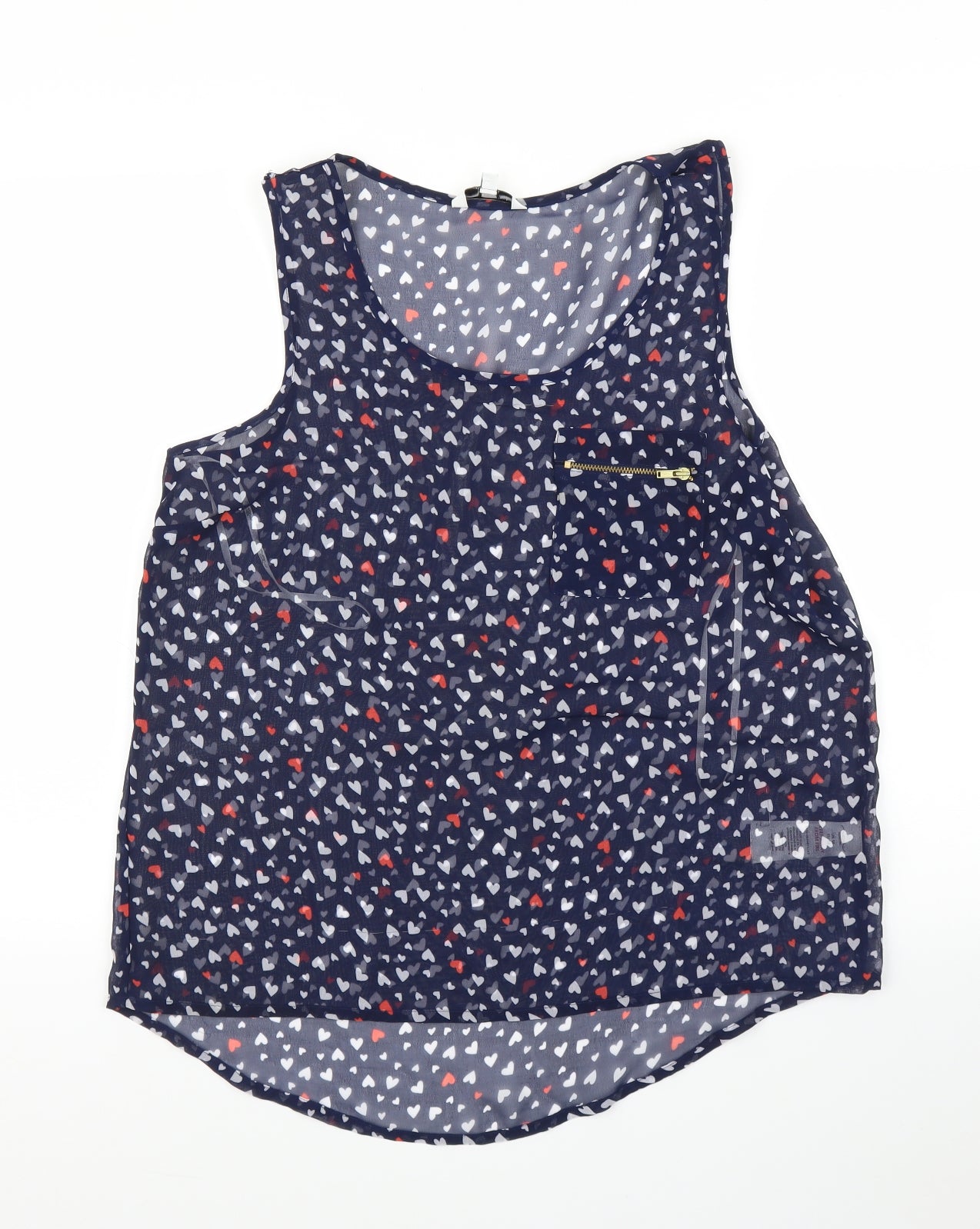 Womens UK Size 14 New Look Blue Basic Blouse