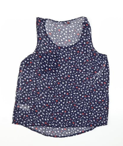 Womens UK Size 14 New Look Blue Basic Blouse