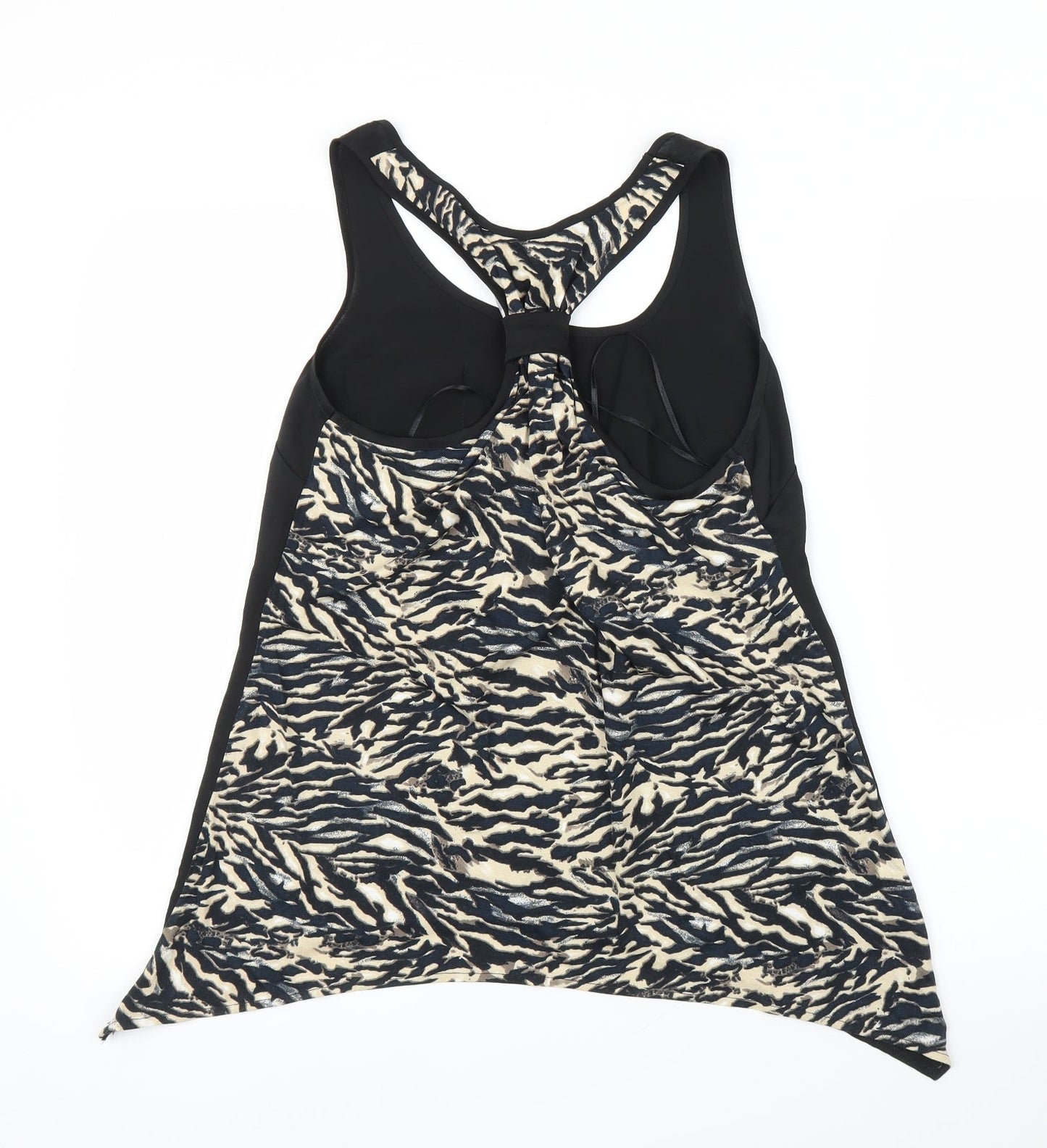 Diamond Womens Black Animal Print  Basic Blouse Size 12  - Leopard print