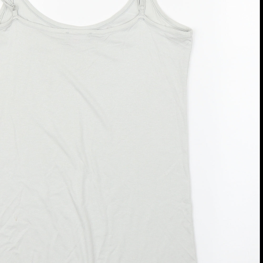 M&S Womens Silver   Camisole Blouse Size 12