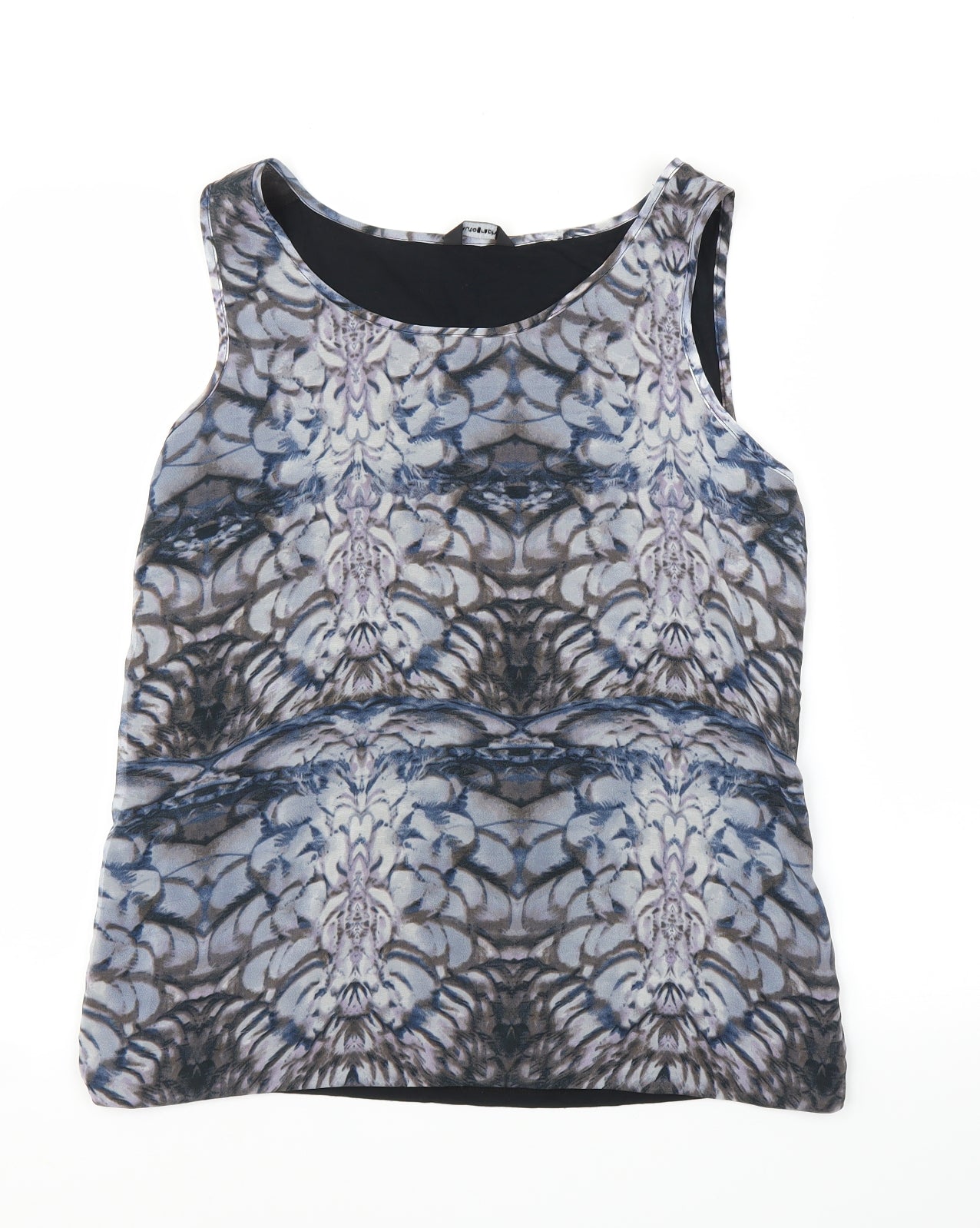 M&S Womens Blue Geometric  Basic Tank Size 14