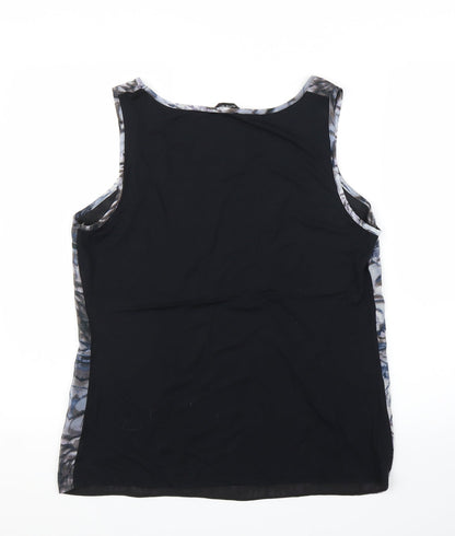 M&S Womens Blue Geometric  Basic Tank Size 14