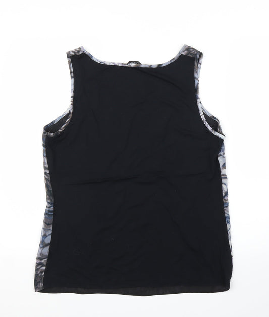 M&S Womens Blue Geometric  Basic Tank Size 14
