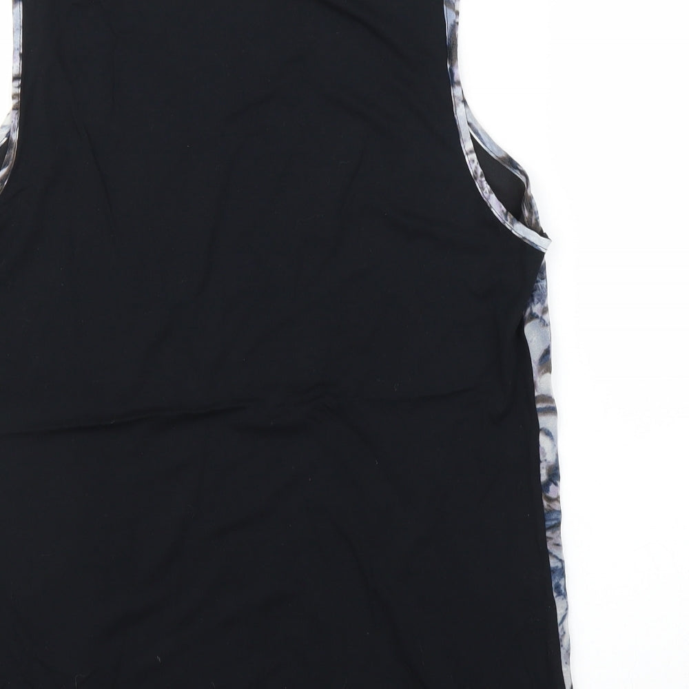 M&S Womens Blue Geometric  Basic Tank Size 14