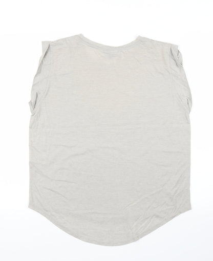 Womens UK Size 14 Warehouse Grey Basic Blouse
